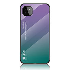 Carcasa Bumper Funda Silicona Espejo Gradiente Arco iris LS1 para Samsung Galaxy A22s 5G Multicolor