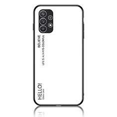 Carcasa Bumper Funda Silicona Espejo Gradiente Arco iris LS1 para Samsung Galaxy A23 5G Blanco