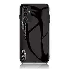Carcasa Bumper Funda Silicona Espejo Gradiente Arco iris LS1 para Samsung Galaxy F13 4G Negro