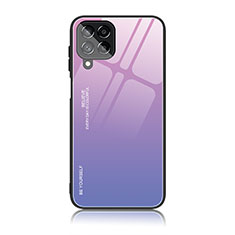 Carcasa Bumper Funda Silicona Espejo Gradiente Arco iris LS1 para Samsung Galaxy M33 5G Purpura Claro