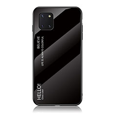 Carcasa Bumper Funda Silicona Espejo Gradiente Arco iris LS1 para Samsung Galaxy M60s Negro