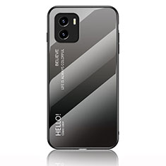 Carcasa Bumper Funda Silicona Espejo Gradiente Arco iris LS1 para Vivo iQOO U5x Gris Oscuro