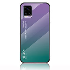 Carcasa Bumper Funda Silicona Espejo Gradiente Arco iris LS1 para Vivo V20 Multicolor