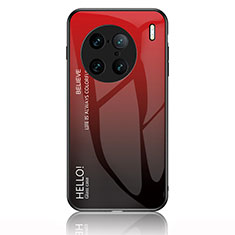 Carcasa Bumper Funda Silicona Espejo Gradiente Arco iris LS1 para Vivo X90 Pro+ Plus 5G Rojo