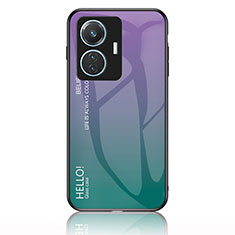 Carcasa Bumper Funda Silicona Espejo Gradiente Arco iris LS1 para Vivo Y55 4G Multicolor