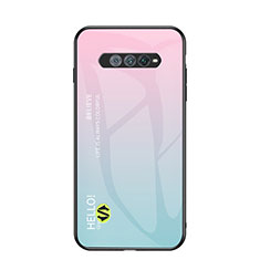 Carcasa Bumper Funda Silicona Espejo Gradiente Arco iris LS1 para Xiaomi Black Shark 4S 5G Cian