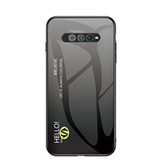 Carcasa Bumper Funda Silicona Espejo Gradiente Arco iris LS1 para Xiaomi Black Shark 4S 5G Gris Oscuro