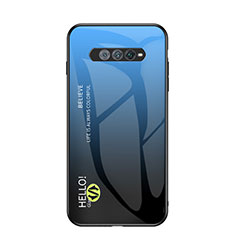 Carcasa Bumper Funda Silicona Espejo Gradiente Arco iris LS1 para Xiaomi Black Shark 4S Pro 5G Azul