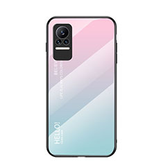 Carcasa Bumper Funda Silicona Espejo Gradiente Arco iris LS1 para Xiaomi Civi 1S 5G Cian