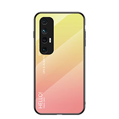 Carcasa Bumper Funda Silicona Espejo Gradiente Arco iris LS1 para Xiaomi Mi 10S 5G Purpura Claro