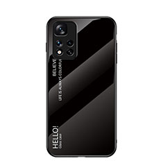 Carcasa Bumper Funda Silicona Espejo Gradiente Arco iris LS1 para Xiaomi Mi 11i 5G (2022) Negro
