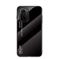 Carcasa Bumper Funda Silicona Espejo Gradiente Arco iris LS1 para Xiaomi Mi 11i 5G Negro