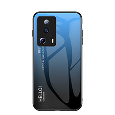 Carcasa Bumper Funda Silicona Espejo Gradiente Arco iris LS1 para Xiaomi Mi 12 Lite NE 5G Azul