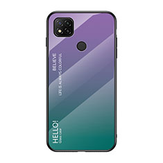 Carcasa Bumper Funda Silicona Espejo Gradiente Arco iris LS1 para Xiaomi POCO C3 Multicolor