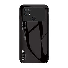 Carcasa Bumper Funda Silicona Espejo Gradiente Arco iris LS1 para Xiaomi Poco C40 Negro