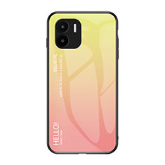 Carcasa Bumper Funda Silicona Espejo Gradiente Arco iris LS1 para Xiaomi Poco C51 Amarillo