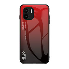 Carcasa Bumper Funda Silicona Espejo Gradiente Arco iris LS1 para Xiaomi Poco C51 Rojo