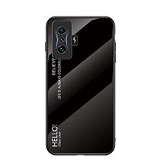 Carcasa Bumper Funda Silicona Espejo Gradiente Arco iris LS1 para Xiaomi Poco F4 GT 5G Negro