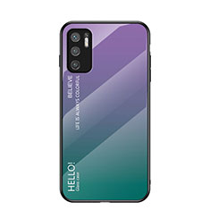 Carcasa Bumper Funda Silicona Espejo Gradiente Arco iris LS1 para Xiaomi POCO M3 Pro 5G Multicolor