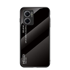 Carcasa Bumper Funda Silicona Espejo Gradiente Arco iris LS1 para Xiaomi Redmi 11 Prime 5G Negro