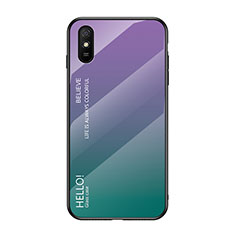 Carcasa Bumper Funda Silicona Espejo Gradiente Arco iris LS1 para Xiaomi Redmi 9AT Multicolor