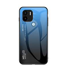 Carcasa Bumper Funda Silicona Espejo Gradiente Arco iris LS1 para Xiaomi Redmi A1 Plus Azul