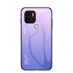 Carcasa Bumper Funda Silicona Espejo Gradiente Arco iris LS1 para Xiaomi Redmi A1 Plus Purpura Claro