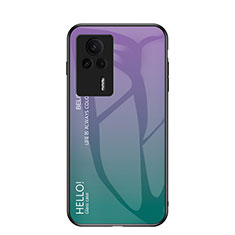 Carcasa Bumper Funda Silicona Espejo Gradiente Arco iris LS1 para Xiaomi Redmi K60E 5G Multicolor