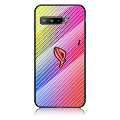 Carcasa Bumper Funda Silicona Espejo Gradiente Arco iris LS2 para Asus ROG Phone 3 Rosa