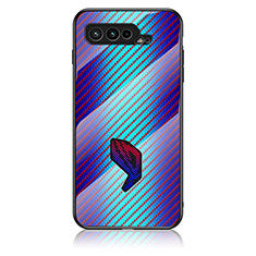 Carcasa Bumper Funda Silicona Espejo Gradiente Arco iris LS2 para Asus ROG Phone 5 Pro Azul