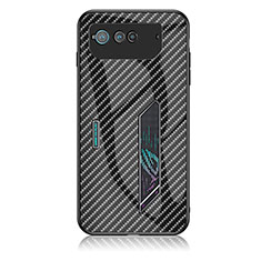 Carcasa Bumper Funda Silicona Espejo Gradiente Arco iris LS2 para Asus ROG Phone 6 Negro