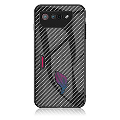 Carcasa Bumper Funda Silicona Espejo Gradiente Arco iris LS2 para Asus ROG Phone 7 Negro