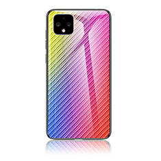 Carcasa Bumper Funda Silicona Espejo Gradiente Arco iris LS2 para Google Pixel 4 XL Rosa