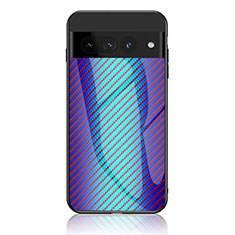 Carcasa Bumper Funda Silicona Espejo Gradiente Arco iris LS2 para Google Pixel 7 Pro 5G Azul