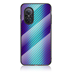 Carcasa Bumper Funda Silicona Espejo Gradiente Arco iris LS2 para Huawei Honor 50 SE 5G Azul