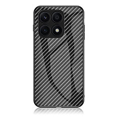 Carcasa Bumper Funda Silicona Espejo Gradiente Arco iris LS2 para Huawei Honor 70 Lite 5G Negro