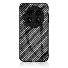 Carcasa Bumper Funda Silicona Espejo Gradiente Arco iris LS2 para Huawei Mate 50 Pro Negro