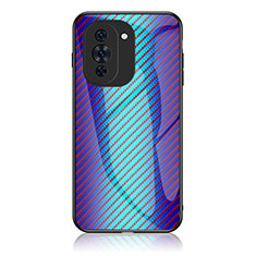 Carcasa Bumper Funda Silicona Espejo Gradiente Arco iris LS2 para Huawei Nova 10 Azul