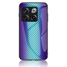 Carcasa Bumper Funda Silicona Espejo Gradiente Arco iris LS2 para OnePlus Ace Pro 5G Azul