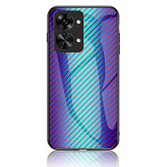 Carcasa Bumper Funda Silicona Espejo Gradiente Arco iris LS2 para OnePlus Nord 2T 5G Azul