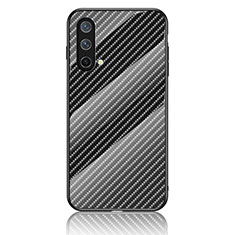 Carcasa Bumper Funda Silicona Espejo Gradiente Arco iris LS2 para OnePlus Nord CE 5G Negro