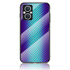 Carcasa Bumper Funda Silicona Espejo Gradiente Arco iris LS2 para OnePlus Nord N20 5G Azul