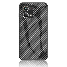 Carcasa Bumper Funda Silicona Espejo Gradiente Arco iris LS2 para Oppo F21s Pro 4G Negro