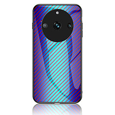 Carcasa Bumper Funda Silicona Espejo Gradiente Arco iris LS2 para Realme Narzo 60 Pro 5G Azul