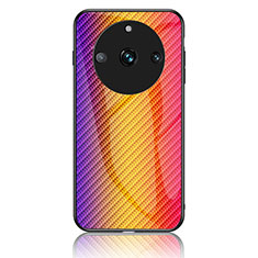 Carcasa Bumper Funda Silicona Espejo Gradiente Arco iris LS2 para Realme Narzo 60 Pro 5G Naranja