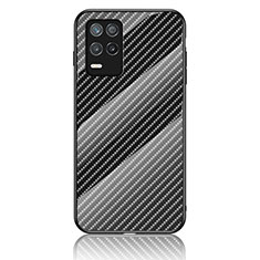 Carcasa Bumper Funda Silicona Espejo Gradiente Arco iris LS2 para Realme Q3 5G Negro