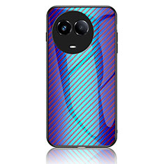 Carcasa Bumper Funda Silicona Espejo Gradiente Arco iris LS2 para Realme V50 5G Azul