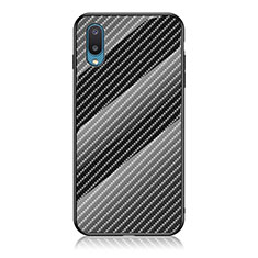 Carcasa Bumper Funda Silicona Espejo Gradiente Arco iris LS2 para Samsung Galaxy A02 Negro