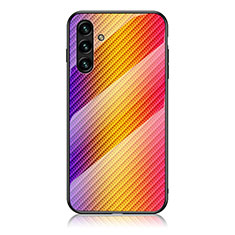 Carcasa Bumper Funda Silicona Espejo Gradiente Arco iris LS2 para Samsung Galaxy A04s Naranja