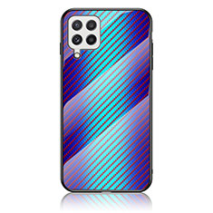 Carcasa Bumper Funda Silicona Espejo Gradiente Arco iris LS2 para Samsung Galaxy A22 4G Azul